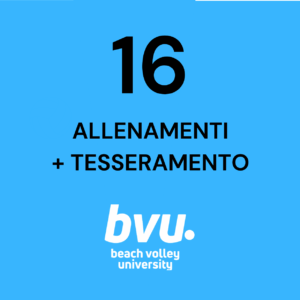 Iscrizione corso di beach volley per 16 allenamenti + tesseramento