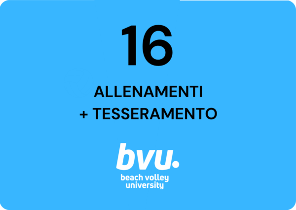 Iscrizione corso di beach volley per 16 allenamenti + tesseramento