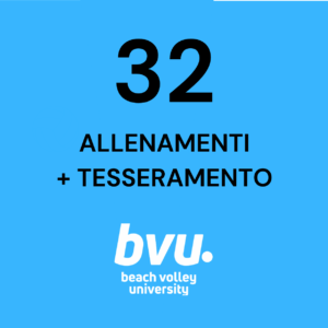 Iscrizione corso di beach volley per 32 allenamenti + tesseramento