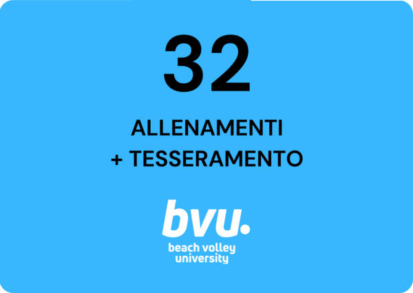Iscrizione corso di beach volley per 32 allenamenti + tesseramento