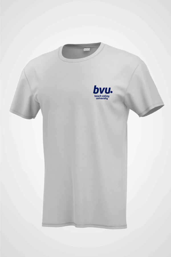 T-shirt bianca e blu